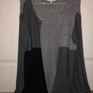 Color block long cardigan